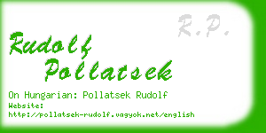rudolf pollatsek business card